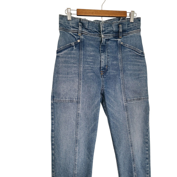 A.L.C Luke High Waist Straight Leg Denim Pants Size 6 - Picture 5 of 11